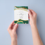 Emerald Gold AGATE - Moderne Hochzeit Flyer (Gruppe)