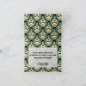 Emerald & Gold Art Deco Dankeskarte (Innenseite)