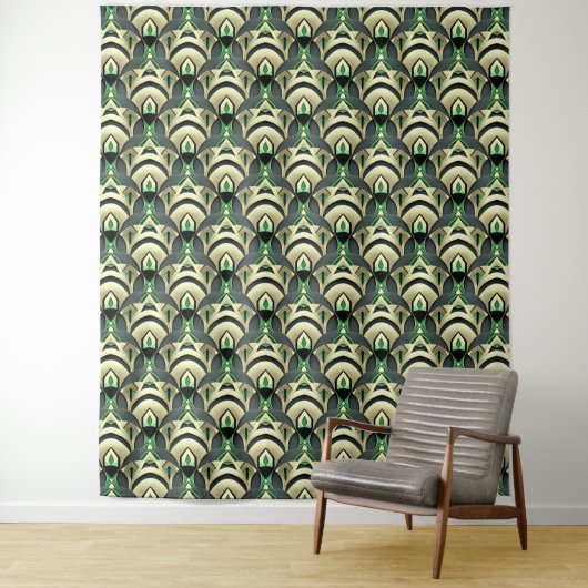 Emerald & Gold Art Deco Foto Hintergrund Wandteppich (Beispiel)