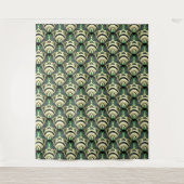 Emerald & Gold Art Deco Foto Hintergrund Wandteppich (Vorderseite)