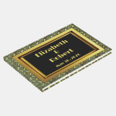 Emerald & Gold Art Deco Gästebuch (Ecke)