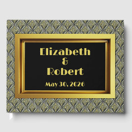 Emerald & Gold Art Deco Gästebuch