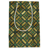 Emerald & Gold Art Deco Mittlere Geschenktüte (Vorderseite)