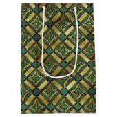 Emerald & Gold Art Deco Mittlere Geschenktüte (Rückseite)