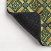 Emerald & Gold Art Deco Mousepad (Ecke)