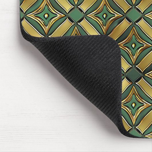 Emerald & Gold Art Deco Mousepad (Ecke)