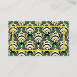 Emerald & Gold Art Deco Platzkarte