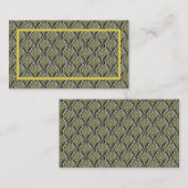 Emerald & Gold Art Deco Platzkarte (Vorne/Hinten)