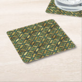 Emerald & Gold Art Deco Rechteckiger Pappuntersetzer (angewinkelt)