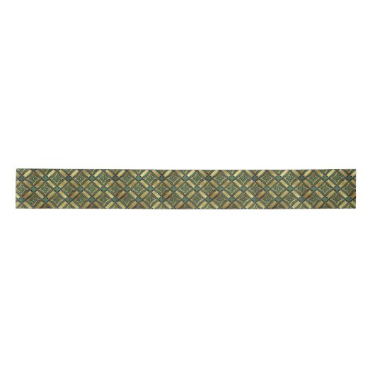 Emerald & Gold Art Deco Satinband (Vorderseite)