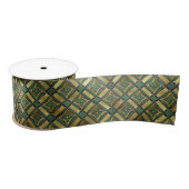 Emerald & Gold Art Deco Satinband (Spule)