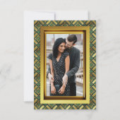 Emerald & Gold Art Deco Save The Date (Rückseite)