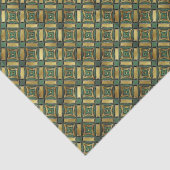Emerald & Gold Art Deco Seidenpapier (Detail)