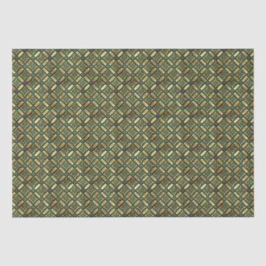 Emerald & Gold Art Deco Seidenpapier (Vorderseite)