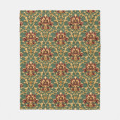 Emerald Gold Baroque Damask Fleecedecke (Vorderseite)