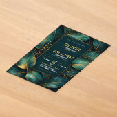 Emerald Gold Botanical Luxury Green Leaf Acryleinladungen (Ablage )