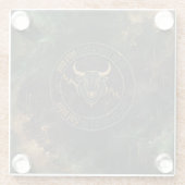 Emerald Gold Bull Mindset Trading Glasuntersetzer (Rückseite)