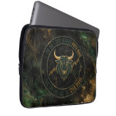 Emerald Gold Bull Mindset Trading Laptopschutzhülle (Vorne Rechts)