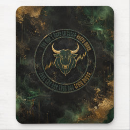 Emerald Gold Bull Mindset Trading  Mousepad
