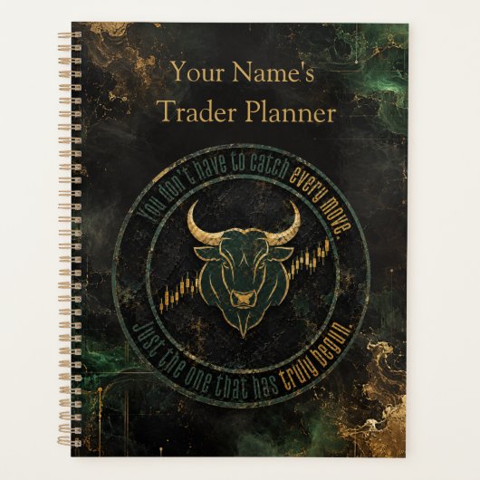 Emerald Gold Bull Mindset Trading Planer (Vorderseite)