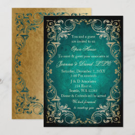 Emerald Gold Business Corporate Party Einladung