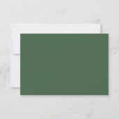 Emerald + Gold Classic Wedding Invite RSVP Card Karte (Rückseite)