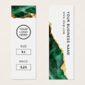 Emerald Gold Clothing Price Hang Tag (Vorne & Hinten)
