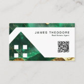 Emerald Gold Elegant Real Estate Agents Visitenkarte (Vorderseite)