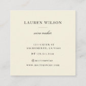 Emerald Gold Elegante Quadratische Visitenkarte (Rückseite)