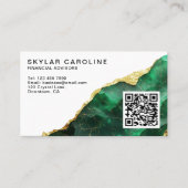 Emerald Gold Finanzberater RQ Code Visitenkarte (Vorderseite)