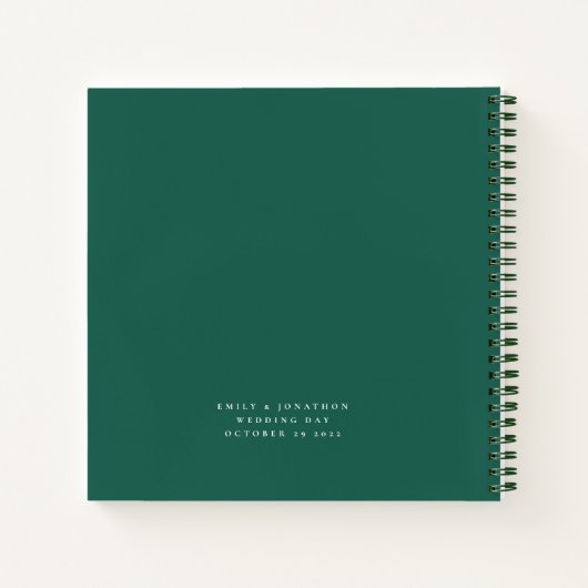 Emerald Gold Florals wünscht neue Mr. Guest Book Notizblock (Rückseite)