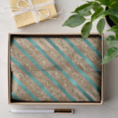 Emerald Gold Green Glitzer Stripes Seidenpapier (Geschenk)