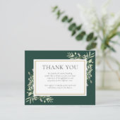 Emerald Gold Greeneral Beerdigung Memorial Dankeskarte (Stehend Vorderseite)