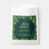 Emerald & Gold Greenery Elegante Hochzeit Geschenktütchen (Vorderseite)