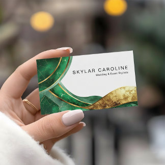 Emerald Gold Hochzeits- und Eventstylisten Visitenkarte
