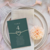 Emerald Gold Hochzeitstabelle