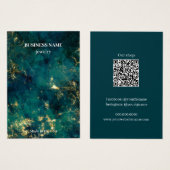 Emerald Gold Marble Jewelier Business Earring (Vorne & Hinten)