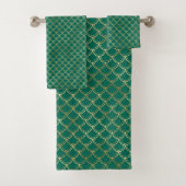EMERALD GOLD MERMAID INSPIRIERT BADEZIMMER TOWEL S BADHANDTUCH SET (Insitu)