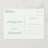 Emerald Gold Modern Wedding Foto Save the Date Postkarte (Rückseite)