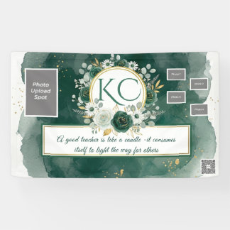 Emerald Gold Teacher Appreciation Photo Banner