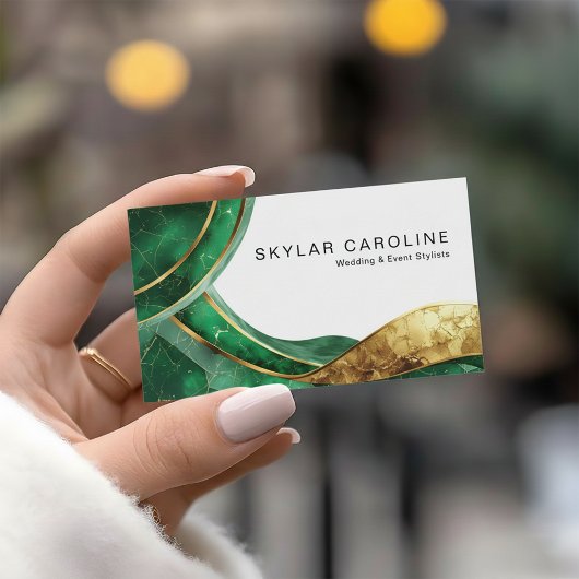 Emerald Gold Wedding and Event Stylists Visitenkarte