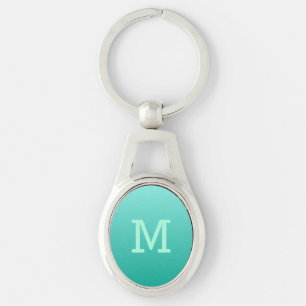 Emerald Gradient benutzerdefinierte Monogramm-Schl Schlüsselanhänger
