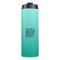Emerald Gradient Custom Monogram Tumbler