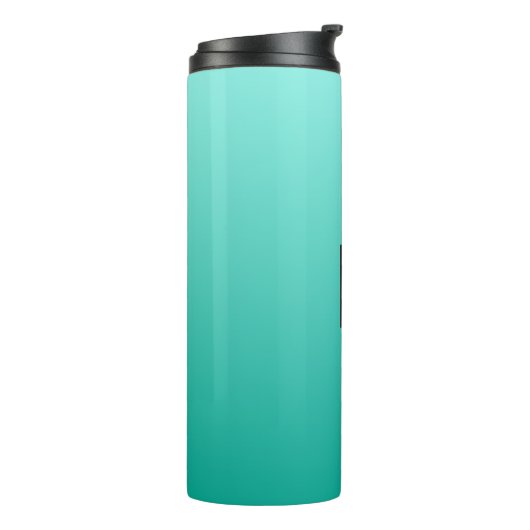 Emerald Gradient Custom Monogram Tumbler Thermosbecher (Nach links gedreht)