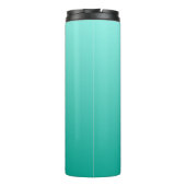Emerald Gradient Custom Monogram Tumbler Thermosbecher (Rückseite)