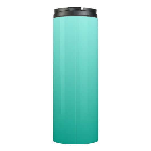 Emerald Gradient Custom Monogram Tumbler Thermosbecher (Rückseite)