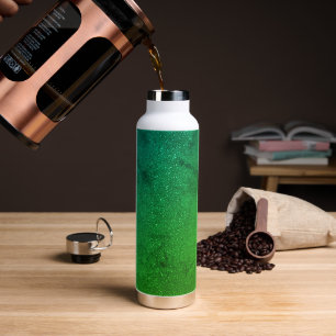Emerald Gradient Water Flasche - Lärm Textur