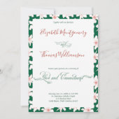 Emerald Gree Bloral Commitment Zeremony Einladung (Vorderseite)