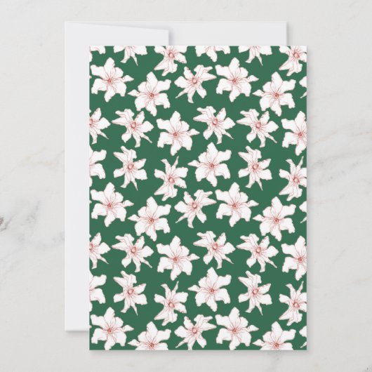 Emerald Gree Bloral Commitment Zeremony Einladung (Rückseite)