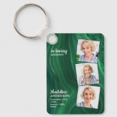 Emerald Green 3 Foto Beerdigung Gedenkgebet Schlüsselanhänger (Vorderseite)